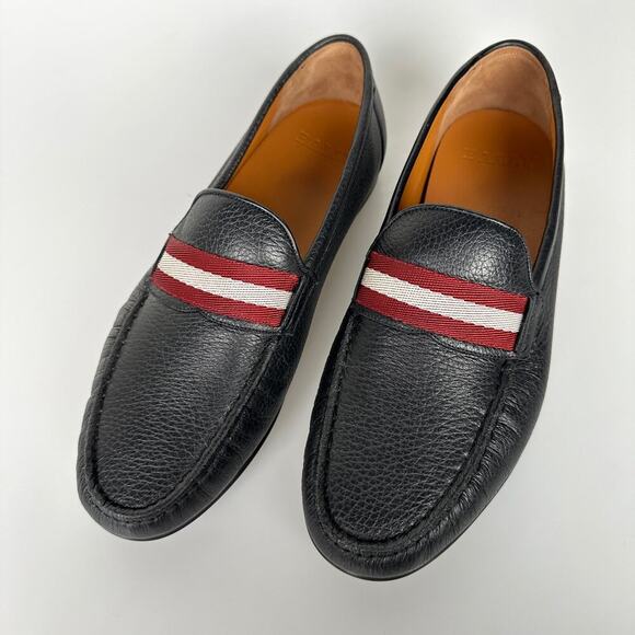 NIB Bally Crokett Men's Black Leather Loafers Size 7 - Picture 9 of 15